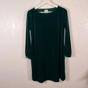 The Nines By Hatch Emerald Green Long Sleeve Velvet Dress Size XS Maternity